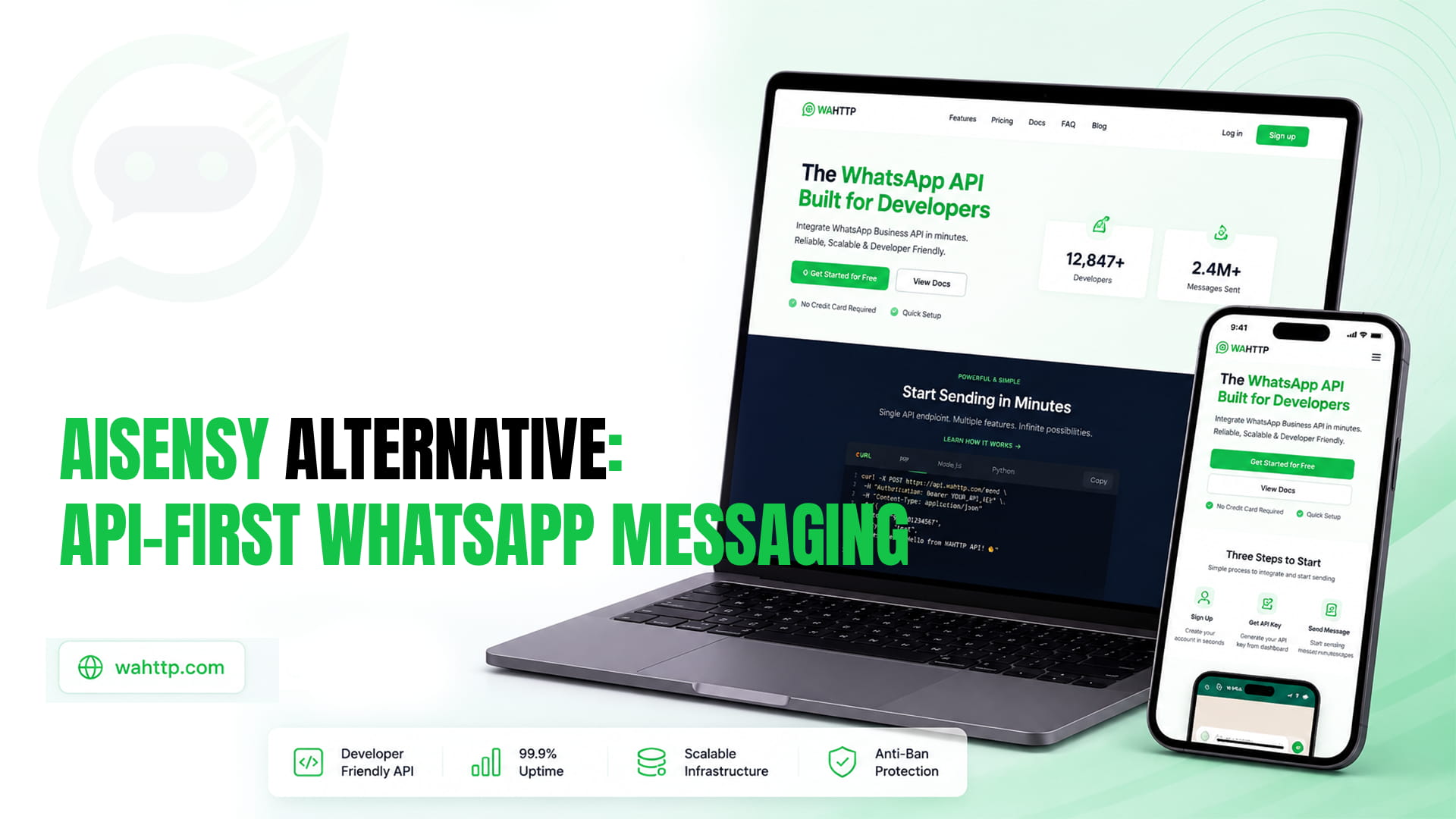 AiSensy Alternative: API-First WhatsApp Messaging