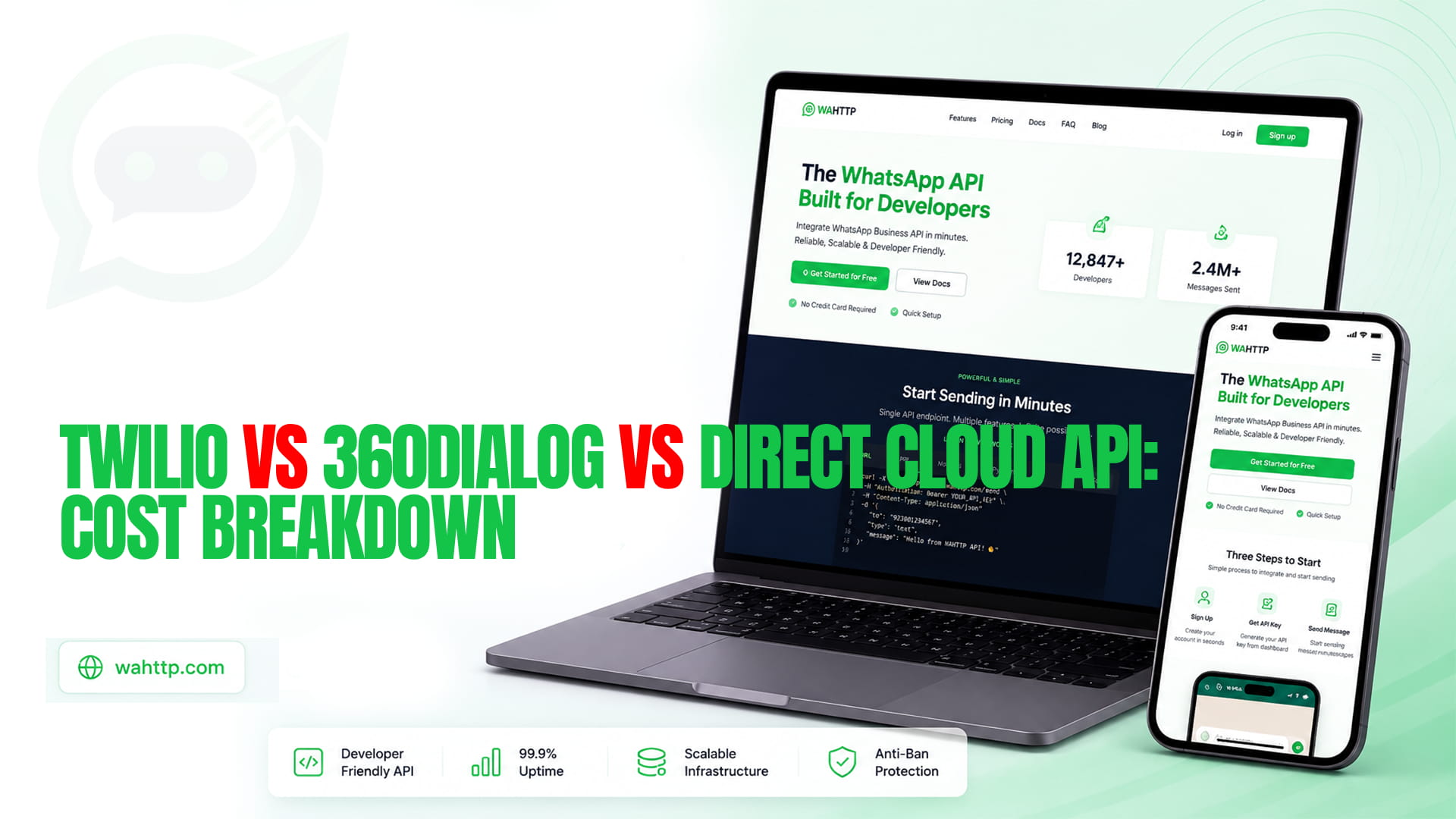 Twilio vs 360dialog vs Direct Cloud API: Cost Breakdown
